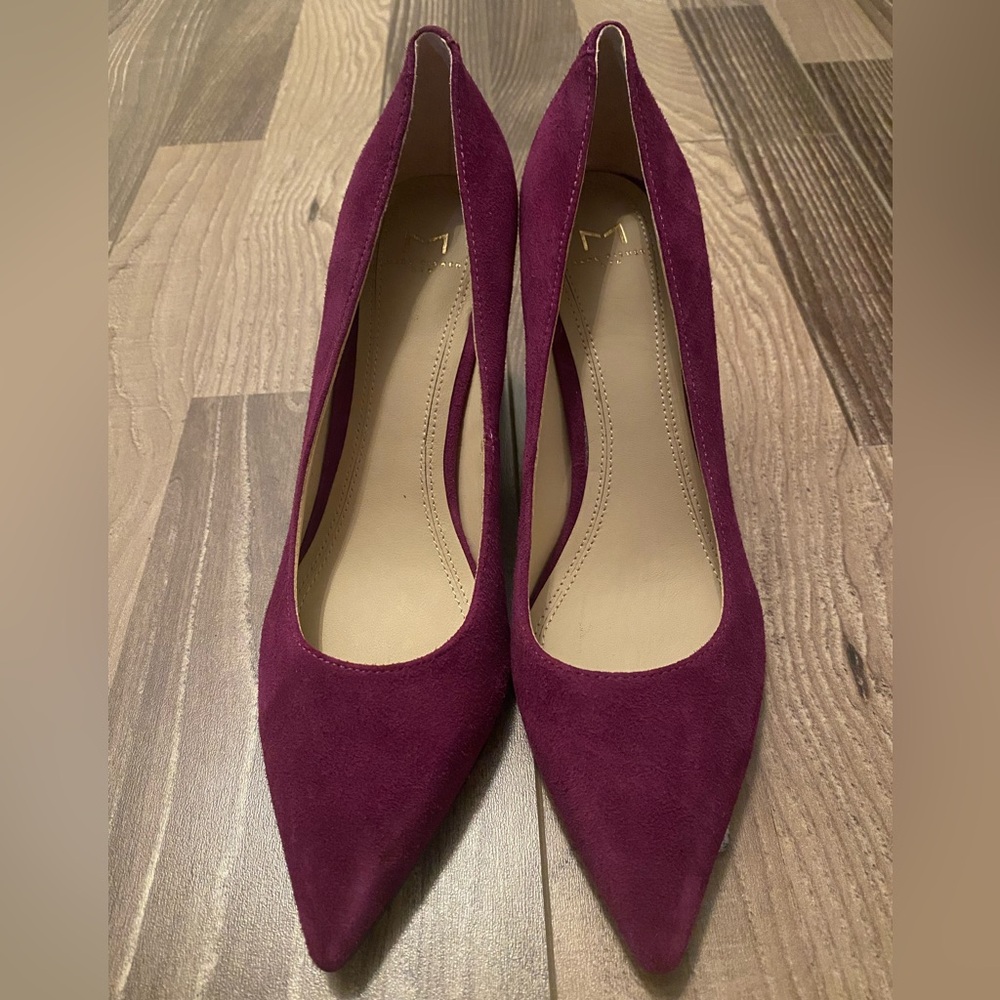 Brand New Marc Fisher Genuine Purple Suede Heels